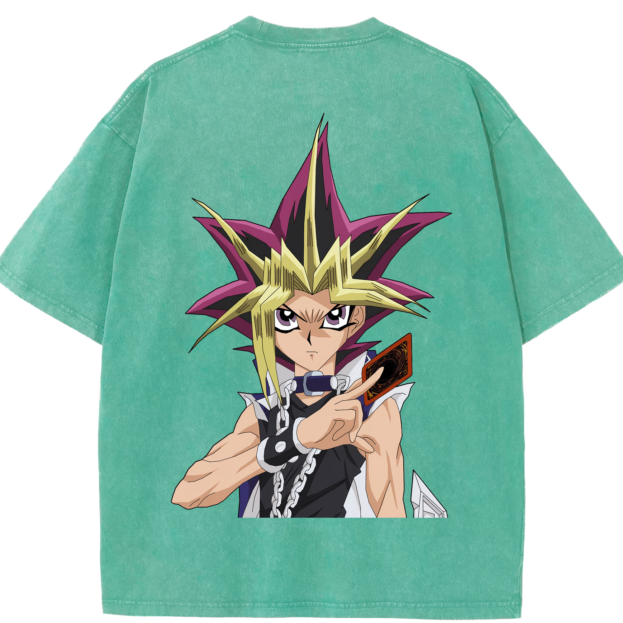 （画像用） 遊☆戯☆王 Yu-Gi-Oh! 綿100% ヴィンテージ風 半袖Tシャツ（背面プリント）